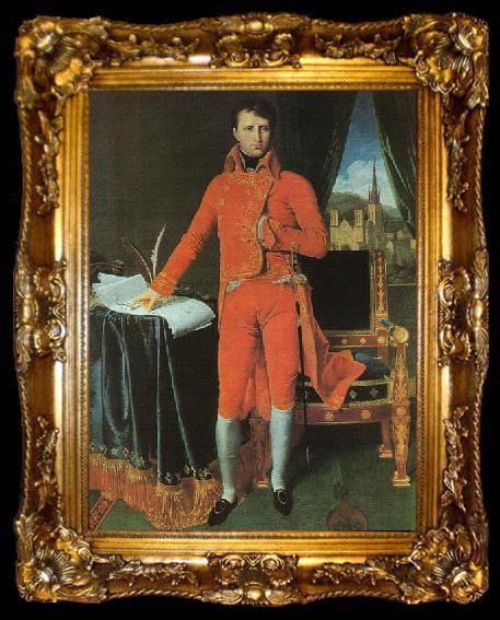 framed  Jean-Auguste Dominique Ingres Bonaparte as First Consul, ta009-2